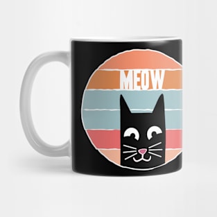 Best Cat Dad Ever Retro Vintage Daddy Gift Meow Cats Mug